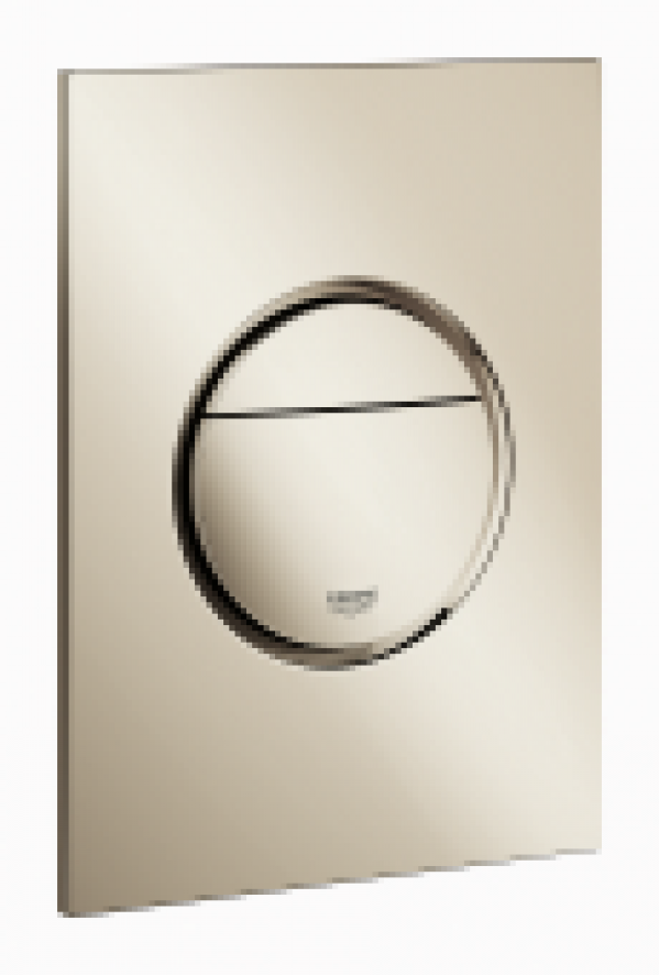 GROHE Nova Cosmopolitan S – Plaque de commande pour WC avec double chasse et marche/arrêt nickel / nickel