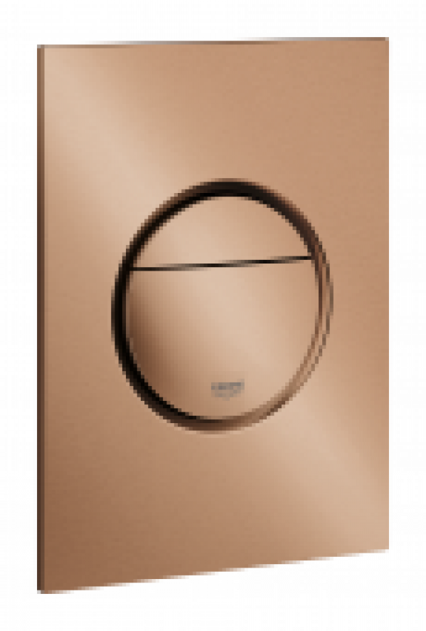GROHE Nova Cosmopolitan S – Plaque de commande pour WC avec double chasse et marche/arrêt warm sunset brossé / warm sunset…