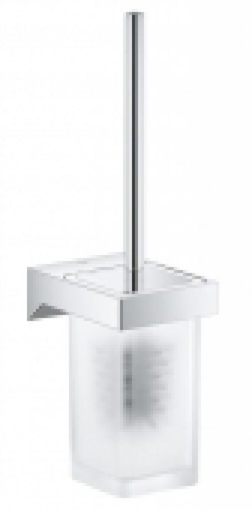 GROHE Selection Cube – Set porte brosse de toilette chrome / satiné