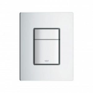 GROHE Skate Cosmopolitan – Plaque de commande pour WC avec double chasse et marche/arrêt chrome mat / chrome mat