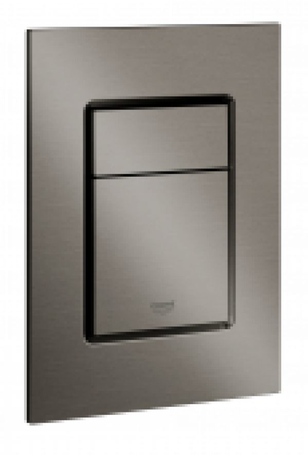 GROHE Skate Cosmopolitan S – Plaque de commande pour WC avec double chasse et marche/arrêt hard graphite brossé / hard gra…