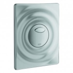 GROHE Surf – Plaque de commande pour WC avec double chasse et marche/arrêt chrome mat / chrome mat