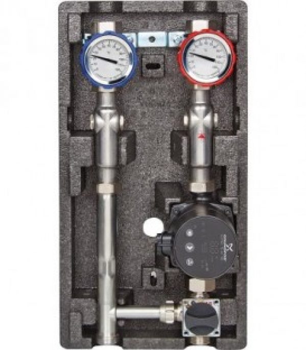 Groupe de montage type MK3 pour 1 circuit de chauffe réglé avec mélangeur à trois voies 1 »