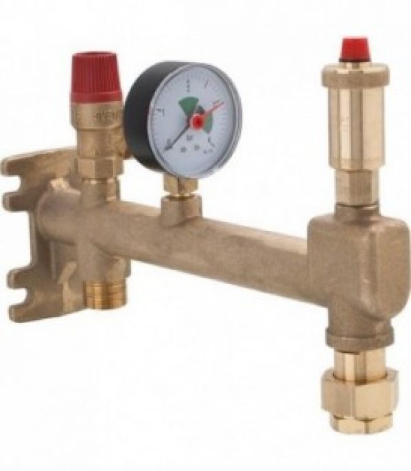 Groupe de raccord de cuve pour chauffage type SV – 3 bar avec soupape de sécurité DN15 1/2&Prime;