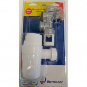 Groupe de sécurité horizontal 3/4″ siège inox + siphon – Thermador BGSI