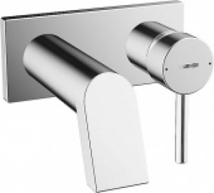 HANSA HansaStela – Mitigeur monocommande lavabo pour montage mural avec projection 166 mm sans garniture de vidage chrome