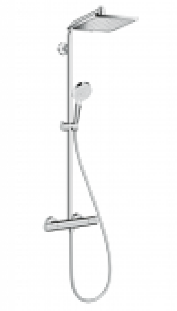 hansgrohe Crometta E – Système de douche Showerpipe 240 1jet avec mitigeur thermostatique chrome