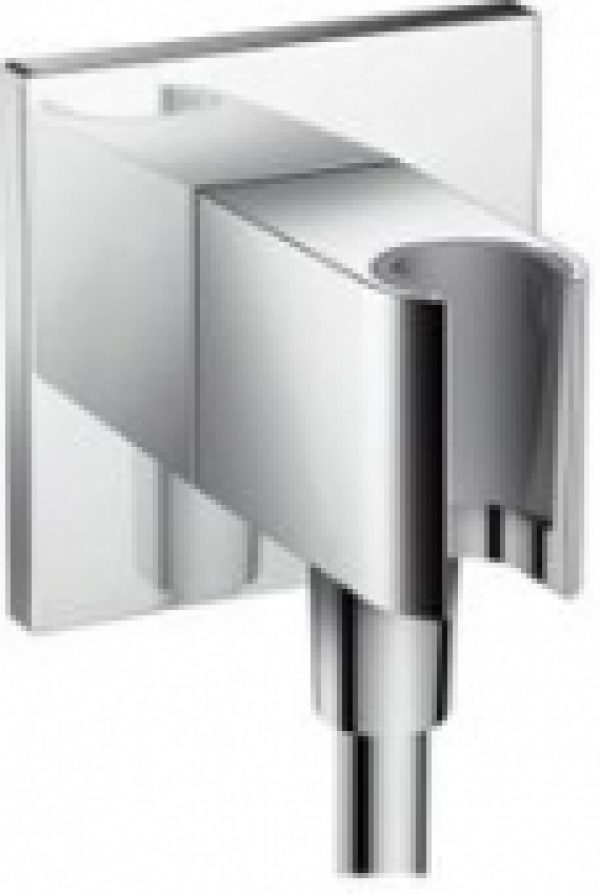 hansgrohe Fixfit – Porter Square coudé Support mural pour douchette chrome