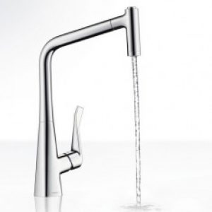 Hansgrohe METRIS Mitigeur évier avec douchette extractible Aspect acier 14820800