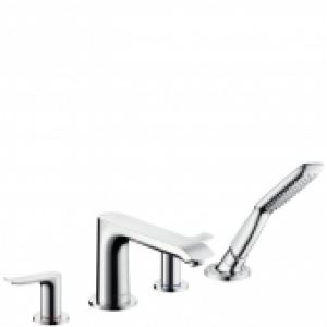 hansgrohe Metris – Robinetterie 4 trous baignoire avec 2 sorties chrome