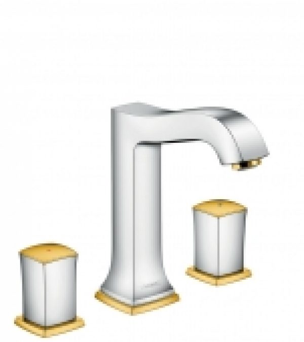 hansgrohe Metropol Classic – Mitigeur de lavabo 3 trous 160 avec garniture de vidage chrome / aspect or