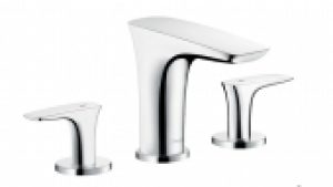 hansgrohe PuraVida – Mitigeur de lavabo 3 trous 100 avec bonde de vidage Push-Open chrome