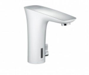 hansgrohe PuraVida – Mitigeur électronique lavabo alimentation par piles 130 sans garniture de vidage chrome / blanc