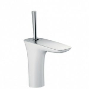 hansgrohe PuraVida – Mitigeur monocommande lavabo 110 avec garniture de vidage chrome / blanc