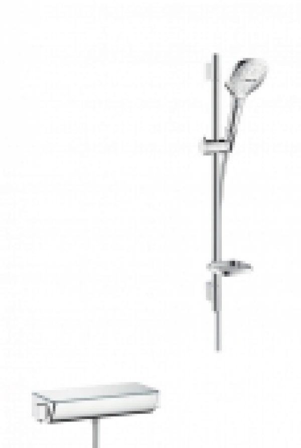 hansgrohe Raindance Select E – Ensemble de douche Showerpipe 120 3jet chrome