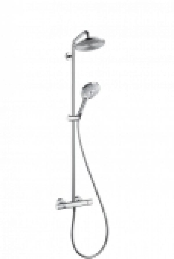 hansgrohe Raindance Select S – Système de douche Showerpipe 240 1jet avec mitigeur thermostatique EcoSmart chrome