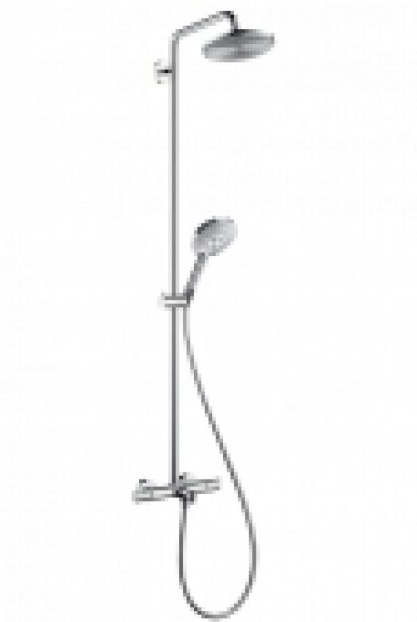 hansgrohe Raindance Select S – Système de douche Showerpipe 240 1jet avec thermostatique mitigeur bain / douche chrome