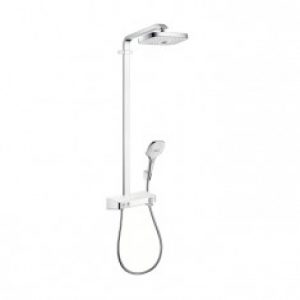 HANSGROHE-Showerpipe Raindance Select ShowerTablet E 300 2 jets – Blanc/Chrome