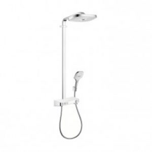 HANSGROHE-Showerpipe Raindance Select ShowerTablet E 300 3jets – Blanc/Chrome
