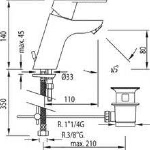 Haut robinet de lavabo BM-TRES éco-efficace