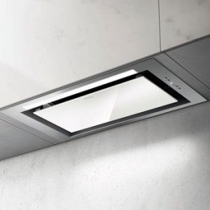 Hotte cuisine Elica encastrable HIDDEN verre blanc