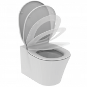 Ideal Standard Connect Air – Cuvette suspendue à fond creux pack WC sans bride blanc sans IdealPlus