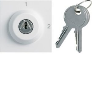 Inter clé 2 posi. 2M pure – APPAREILLAGE MURAL GALLERY HAGER WXF615B