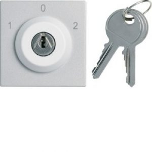 Inter clé 3 posi. 2M titane – APPAREILLAGE MURAL GALLERY HAGER WXF616T