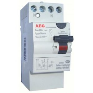 Interrupteur différentiel avec bornes étagées – 40 A 30 mA