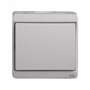 Interrupteur poussoir Mureva NF Blanc