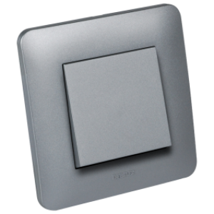 Interrupteur va-et-vient complet – aluminium brillant – Casual