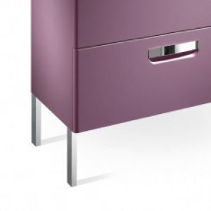 Jeu de 2 pieds de 220mm chromé brillant pour THE GAP