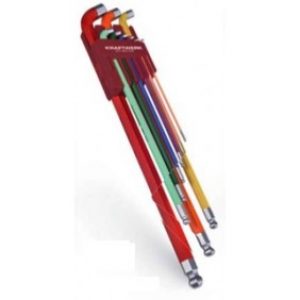 Jeu de 9 clés mâles à tête sphérique 1,5 à 10mm