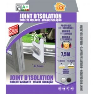 Joint d’isolation phonique et thermique adhésif – longueur 7,5 m