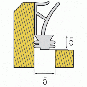 Joint silicone pour porte et fenêtre – rainure de 5 mm