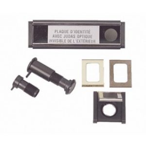 Judas optique avec porte-étiquette – invisible de l’extérieur – Vizer