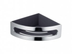 Keuco Elegance – Porte éponge d&rsquo;angle chromé / anthracite