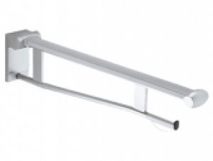 Keuco Plan care – Barre d’appui repliable argent anodisé / gris noir