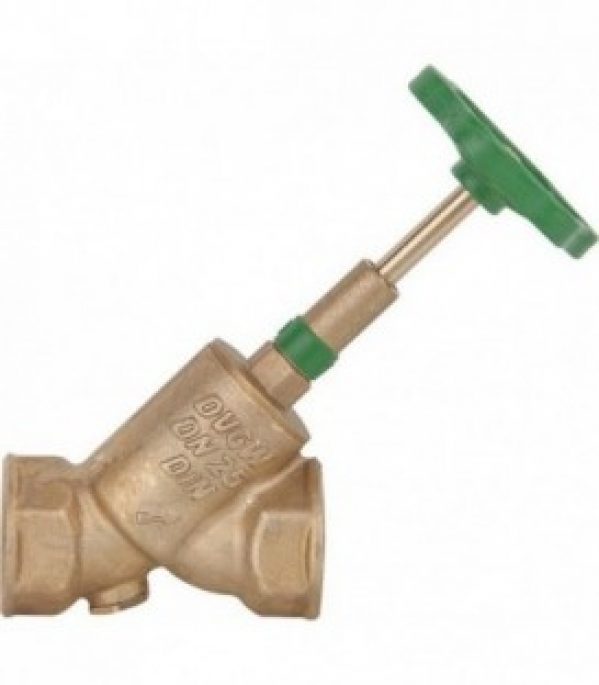 KFR Robinet a soupape a tete inclinee DN50/2&Prime;, broche montante filet fem x filet fem/ sans vidage