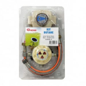 Kit butane classe 2 pour chauffe-bain – 2,6kg/h + 2 lyres inox 35cm