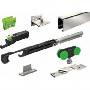 Kit complet pour porte coulissante – rail de 2 m – 40 kg – SAF 40
