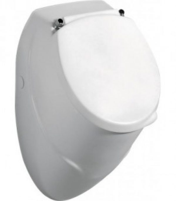 Kit complet urinoir en ceramique EDU lxHxP, 310x525x320 mm, avec fixation