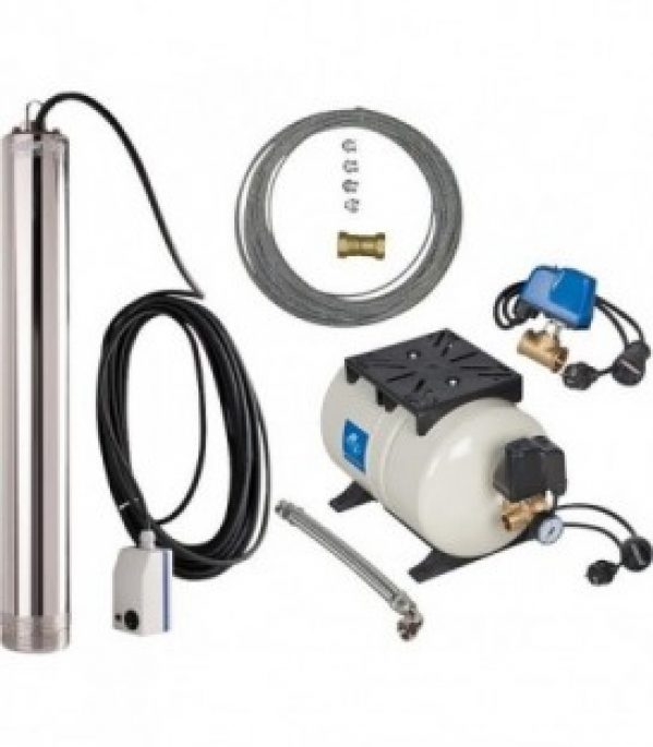 kit d alimentation en eau TM32, 2600l/h 370 W, reservoir a pression memb. 20 L et commutateur, 5 voies, soupape retenue
