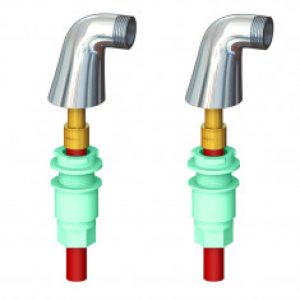 Kit de 2 colonnettes à raccordement direct IDRO’CLIC PER glissement Ø16