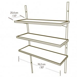 Kit de 3 étagères PVC LIFETIME