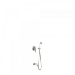 Kit de bain‑douche à encastrer avec fermeture et réglage du débit – TRES 24218005AC Acier