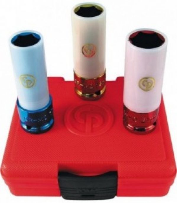 Kit de clés à douille, type : SS413WP, 3 pièces, très longues, très fines