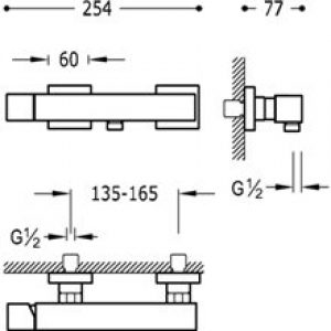 Kit de douche acier TRES CUADRO