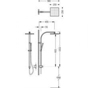 Kit de douche anti-calcaire CUADRO raccord…