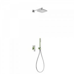 Kit de douche encastré avec fermeture et réglage du débit – TRES 20018002VE Vert